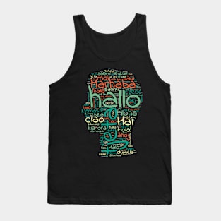 Hallo Words Head Tank Top